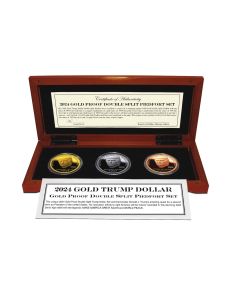 2024 Trump Dollar Gold Proof Piedfort Set